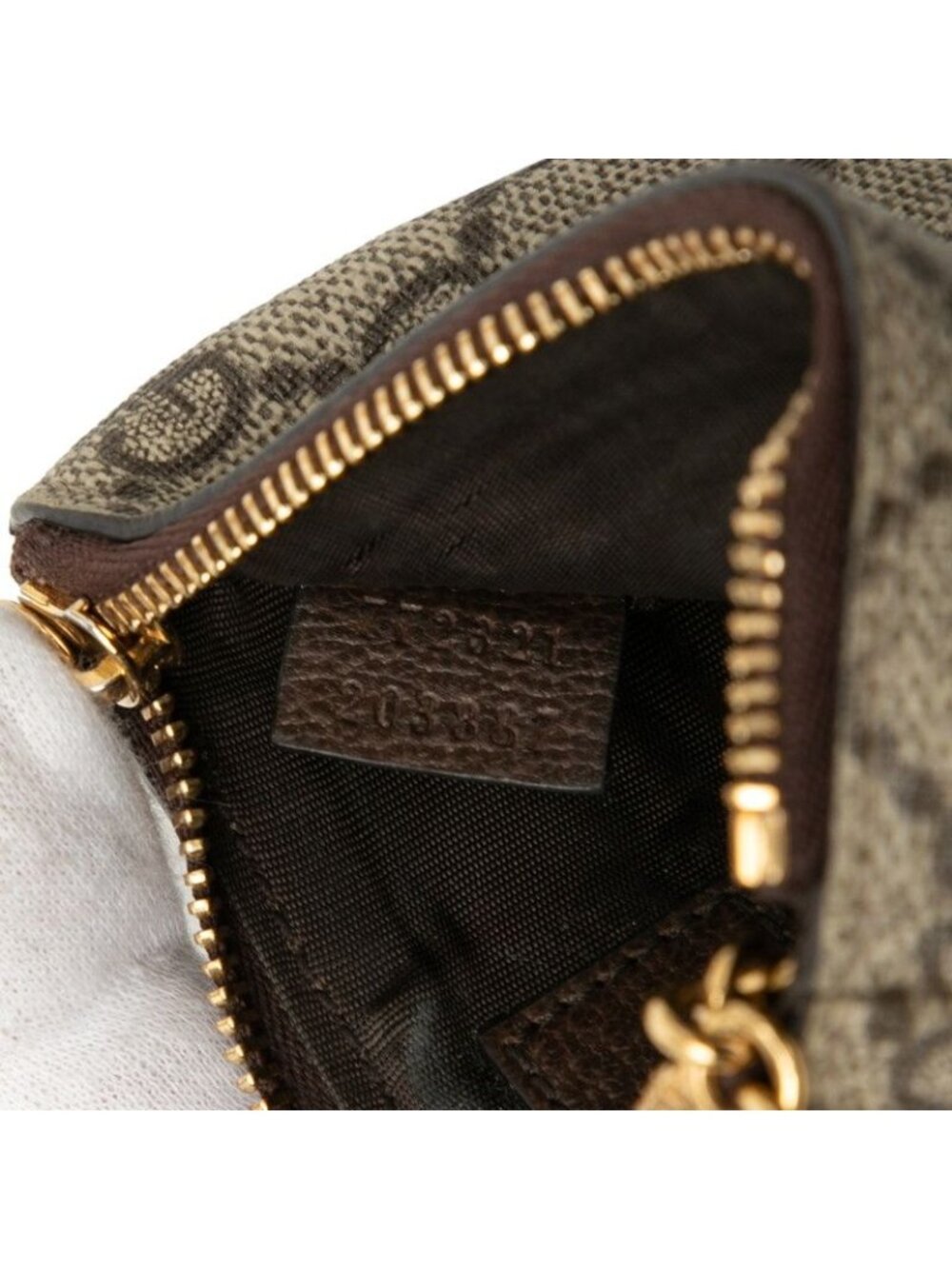 ★SOLD★ Gucci GG Supreme Coin Case Beige Leather 1 - Picture 7 of 7